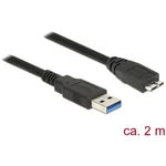 Delock #####USB-Kabel #####USB 3.2 Gen1 (USB 3.0 / USB 3.1 Gen1) #####USB-A Stecker, #####USB-Micro-B 3.0 Stecker  2.00