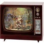 Konstsmide 4383-000  TV so Santa Clausom a zvieratami    teplá biela, viacfarebný LED  hnedá s motívom snehu, naplnené v