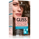 Schwarzkopf Gliss Color permanentná farba na vlasy odtieň 6-16 Cool Pearly Brown