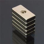 5pcs 20x10x4mm N35 Strong Cuboid Magnets Rare Earth Neodymium Magnets With 4mm Hole