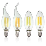 Dimmable E14 6W COB 600Lm Edison Filament Bulb LED Light Candle AC 110V