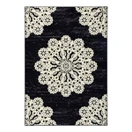 Čierny koberec Hanse Home Gloria Lace, 80 x 150 cm