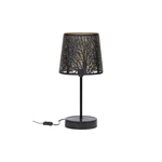 Čierna stolová lampa WOOOD Keto, ø 28 cm