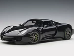 Porsche 918 Spyder Weissach Package Basalt Schwarz Black Metallic 1/12 Model Car by Autoart