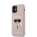 Tok Karl Lagerfeld Head szilikon  iPhone 12 mini, light pink