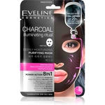Eveline Cosmetics Charcoal Illuminating Ritual super hydratační čisticí textilní maska 1 ks