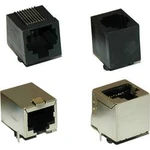 Zásuvka, vestavná horizontální encitech 2101-0100-13, RJ45 RJJ-88NF-RA, černá, 1 ks