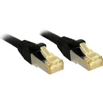 Síťový kabel RJ45 LINDY 47305, CAT 6a (surový kabel CAT 7) , S/FTP, 30.00 cm, černá