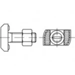 Šroub s T hlavou 889449400200100, N/A, M20, 100 mm, nerezová ocel, 25 ks