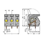 Pružinová svorkovnice WAGO 2706-209/000-004, 6.00 mm², Pólů 9, černá, 10 ks