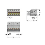 Zásuvkový konektor na kabel WAGO 2231-124/026-000, 121.50 mm, pólů 24, rozteč 5 mm, 10 ks
