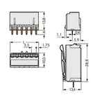 Konektor do DPS WAGO 2091-1304, 17.40 mm, pólů 4, rozteč 3.50 mm, 200 ks