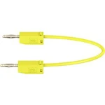 Stäubli LK205 měřicí kabel [lamelová zástrčka 2 mm - lamelová zástrčka 2 mm] žlutá, 15.00 cm