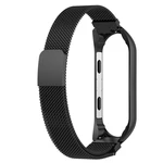 Čierny kovový náramok pre Xiaomi MiBand 3 a 4, Milanese Loop