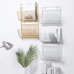 Wall Shelf Metal Floating Shelving Home Decorative Storage Wall Mounted Rack Bookshelf