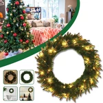 30/50CM LED Light Green Wreath Door Wall Hanging Christmas Wedding Home DIY Decor