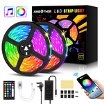 AMBOTHER 10m bluetooth LED Strip Lights 5050 SMD Flexible DIY LED Lamp Tape RGB Lights Bar APP Controlled