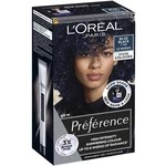 L'Oréal Paris Préférence Vivid Colors permanentná farba na vlasy 1.102 Le Marais - Blue Black, 60+90+54 ml