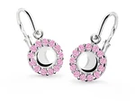 Cutie Jewellery Dětské náušnice z bílého zlata C2750-10-X-2 růžová