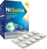 NIQUITIN Freshmint 4mg liečivé žuvačky 100 ks