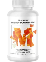 BRAINMAX Energy Magnesium®, 1000 mg, Hořčík Malát 200 mg, 200 kapslí