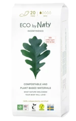 ECO BY NATY Dámske inkontinenčné vložky, Mini 20 ks