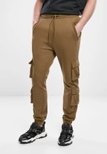 Summer olive terry trousers with double pocket