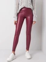 RUE PARIS Burgundi műbőr leggings