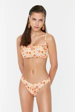 Trendyol Yellow Floral Pattern Gippa Bikini Bottoms