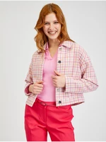 Women's pink plaid blazer ORSAY