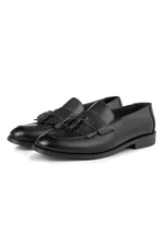 Ducavelli Tassel Genuine Leather Men's Classic Shoes, Loafers Classic Shoes, Loafers.