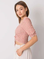 Dusty pink short blouse Anthea RUE PARIS