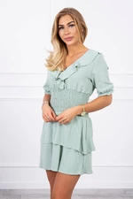 Waist dress dark mint