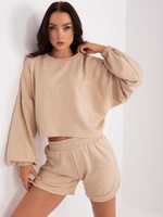 Beige tracksuit with sweatshirt