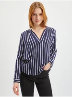 Orsay White-Blue Ladies Striped Blouse - Women