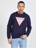 Dark blue mens sweatshirt Guess - Men