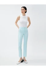 Koton Crop Pants Ribbed High Waist