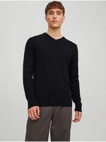 Čierny pánsky basic sveter Jack & Jones Basic