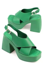 Capone Outfitters Sandals - Green - Block