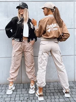 HITGIRL camel ladies baseball jacket Dstreet