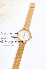 Women's waterproof watch Giorgio & Dario with bracelet gold