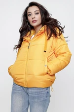 By Saygı Elastic Waist, Hooded, Lined Inflatable Coat with Pocket.