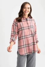 DEFACTO Regular Fit Flannel Long Sleeve Tunic