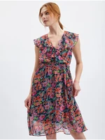 Orsay Red-Black Women Floral Dress - Women