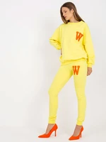 Yellow two-piece sweatshirt with trousers