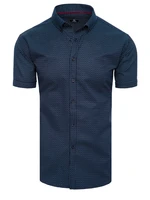 Dstreet Dark Blue Men's Short Sleeve Shirt