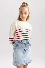 DEFACTO Girl Regular Fit Crew Neck Pullover