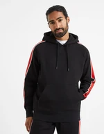 Black men's hooded sweatshirt Celio Vebandit