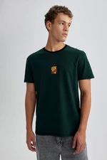 DEFACTO Regular Fit Crew Neck Printed Pique T-Shirt