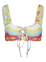 Blue and Yellow Womens Swimwear Upper Noisy May Wave - Women